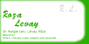 roza levay business card