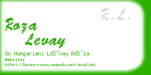 roza levay business card